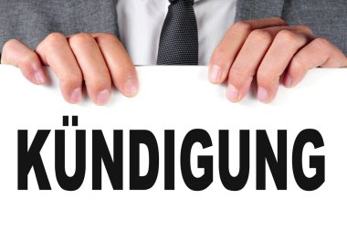 kundigung, Almanca bir işten çıkarma