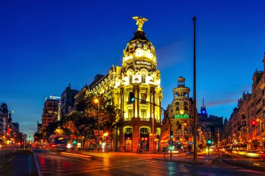 Madrid, İspanya 'daki Calle de Alcala