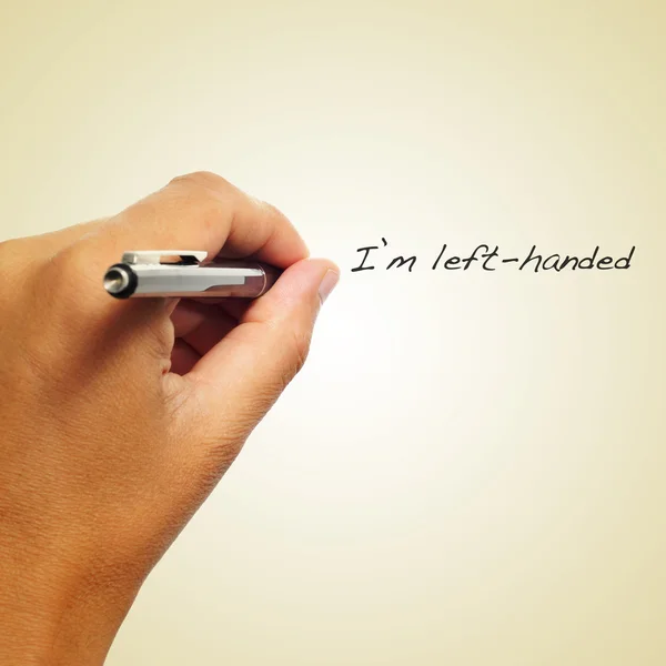 I am left-handed — Stock Photo, Image