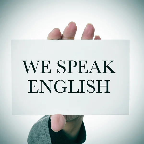 Hablamos inglés. — Foto de Stock