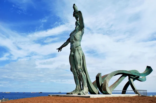 Sculpture Exordio del Triton in Punta del Palo in Las Palmas de — Stock Photo, Image