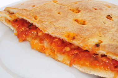 empanada gallega, tuzlu kek Galiçya, İspanya tipik doldurulmuş.