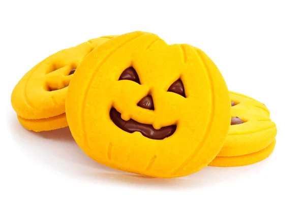 Cookies in the shape of jack-o-lanterns — Stock Photo, Image