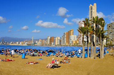 Levante beach, benidorm, İspanya