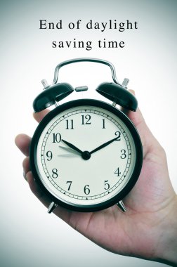End of daylight saving time clipart