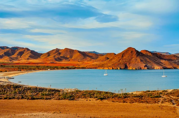 Playa de los Genoveses beach in Cabo de Gata-Nijar Natural Park, — Stock Photo, Image