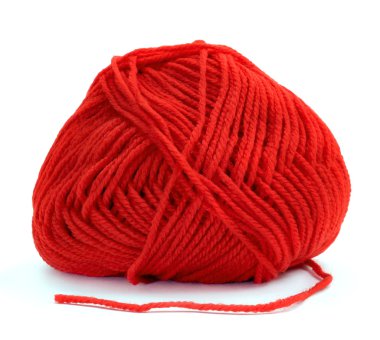 kırmızı iplik yumağı