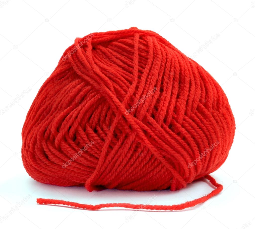 ball of red yarn