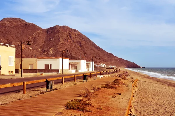 Almadraba beach v parku Cabo de Gata-Níjar přírodní, ve Španělsku — Stock fotografie