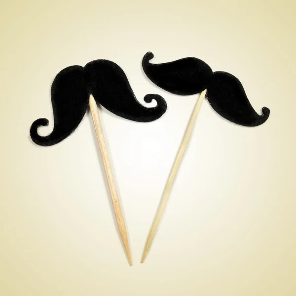 Moustaches with retro effect — Stock Photo, Image