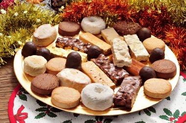 turron, polvorones ve mantecados, tipik Noel şekerlemelerde