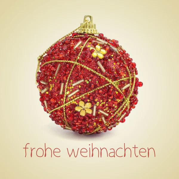 Frohe weihnachten, Wesołych Świąt Bożego Narodzenia w języku niemieckim — Zdjęcie stockowe