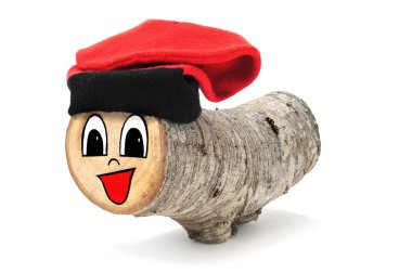 Tio de Nadal, tipik bir başıma yapılan Catalonia, İspanya,