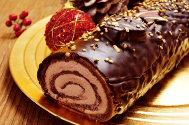 Yule log kek, Noel zamanı geleneksel
