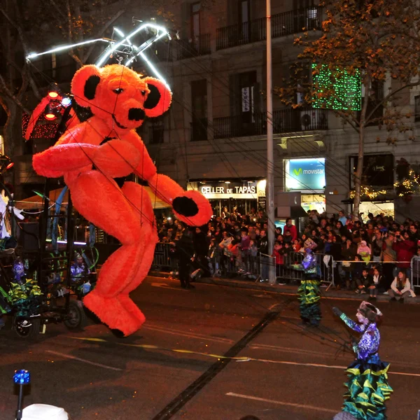 Cavalcade van Magi in Barcelona, Spanje Spanje — Stockfoto