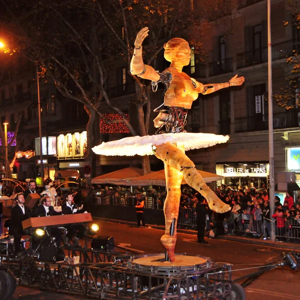 Cavalgada de Magos em Barcelona, Espanha — Fotografia de Stock