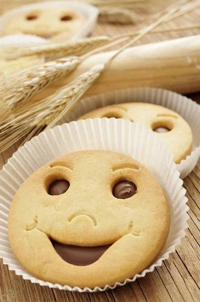 Smiley biscuits — Stock Photo, Image