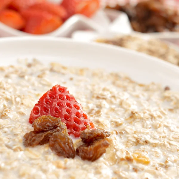 Bowl with porridge — Stock Photo, Image
