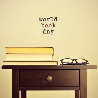 World book day, with a retro effect clipart