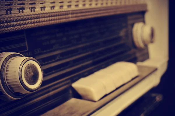 Antique radio, in sepia toning — Stock Photo, Image