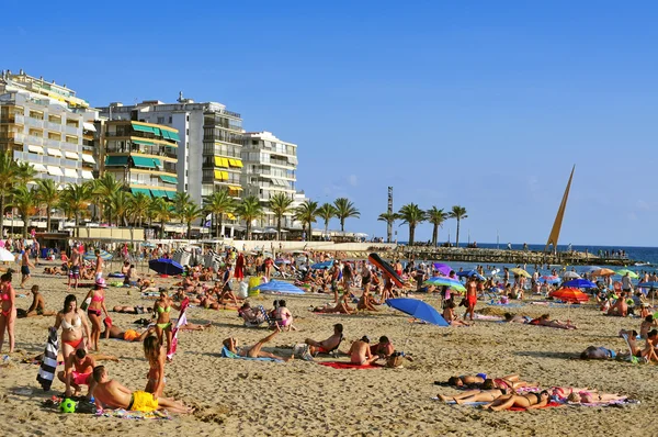 Playa de Llevant, en Salou, España — Foto de Stock