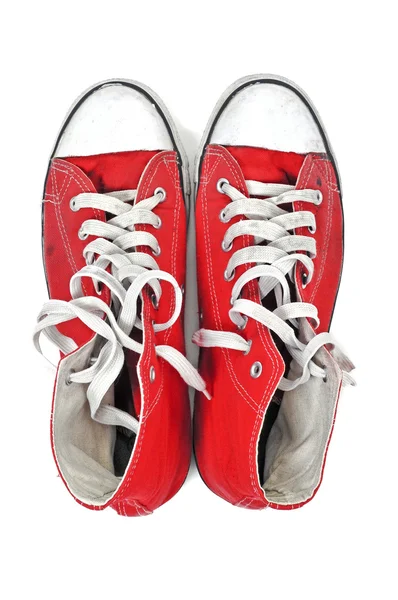 Red sneaker boots — Stockfoto