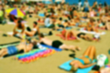 ufuk bulanıklık arka plan Paketli Beach