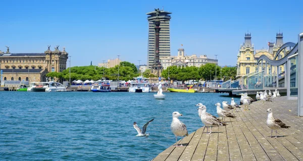 Port Vell of Barcelona, Spain — Stockfoto