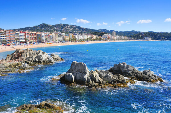 Platja de Lloret beach in Lloret de Mar, Spain