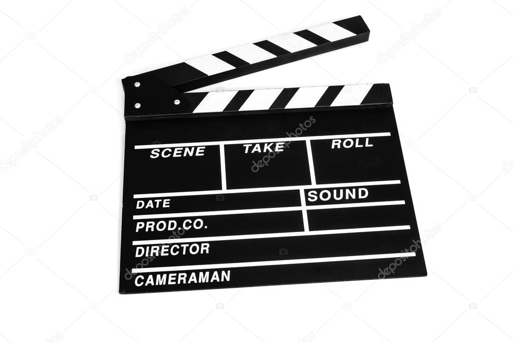 traditional wooden clapperboard