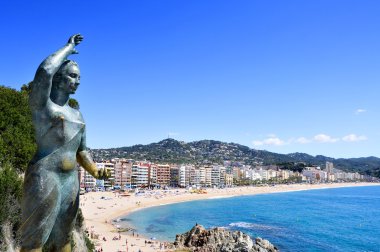 panoramik bir Lloret de Mar, İspanya