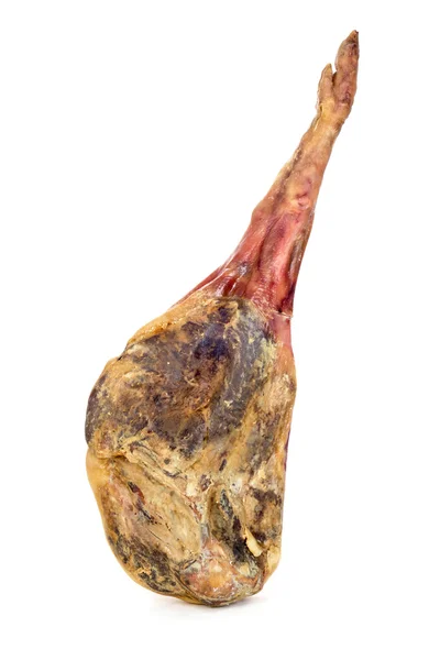 Una pierna de jamón serrano español — Foto de Stock