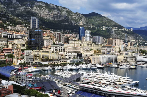Вид з Геркулес порту Ла Кондамін та Monte Carlo — стокове фото