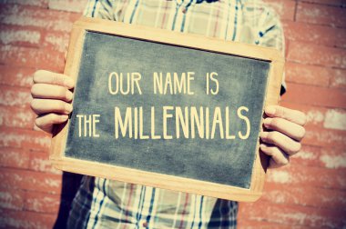 Metin yazı tahtası millennials bizim adıdır