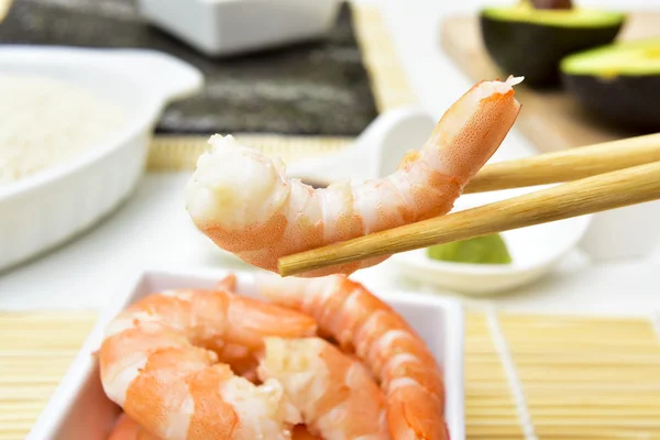 Ingredientes para preparar sushi — Fotografia de Stock