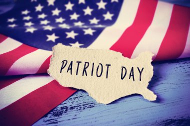 Amerika Birleşik Devletleri ve vignetted metin vatansever gün, bayrağı