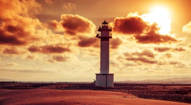 Lighthouse at El Fangar, in the Ebro Delta