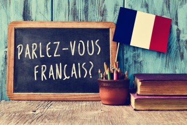 question parlez-vous francais? do you speak french? clipart