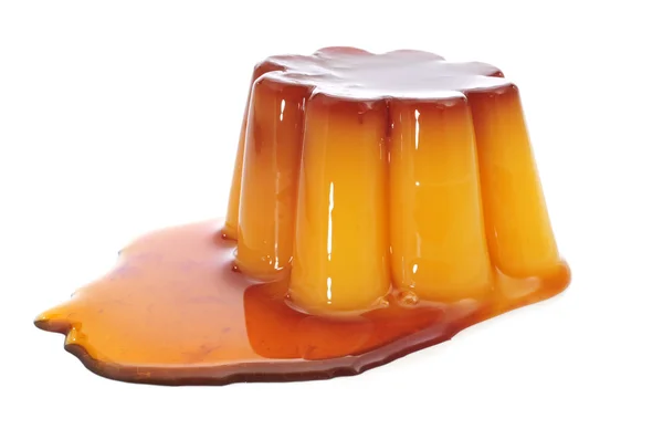 Creme Caramel mit Karamellsoße — Stockfoto