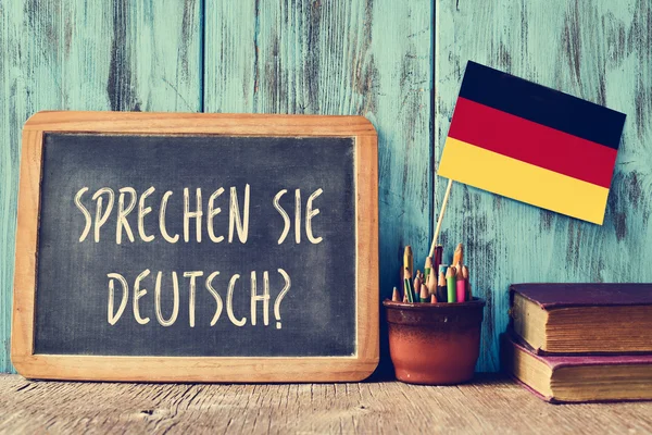 Pregunta sprechen sie deutsch? ¿Hablas alemán ? —  Fotos de Stock