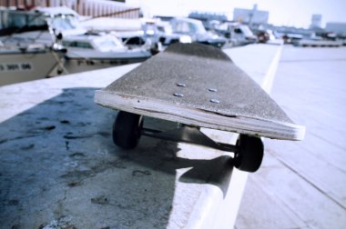 skateboard in a port clipart