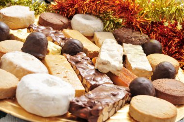turron, mantecados and polvorones, spanish christmas confections clipart