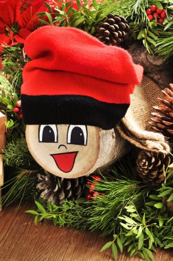 Tio de Nadal, tipik bir başıma yapılan Catalonia, İspanya,