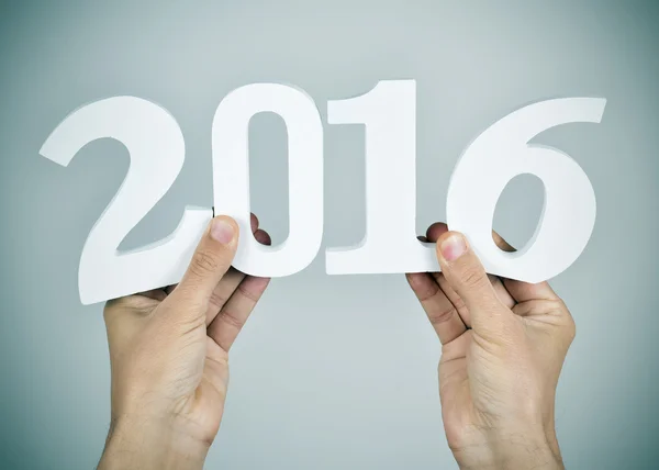 Number 2016, as the new year — Stock Photo, Image