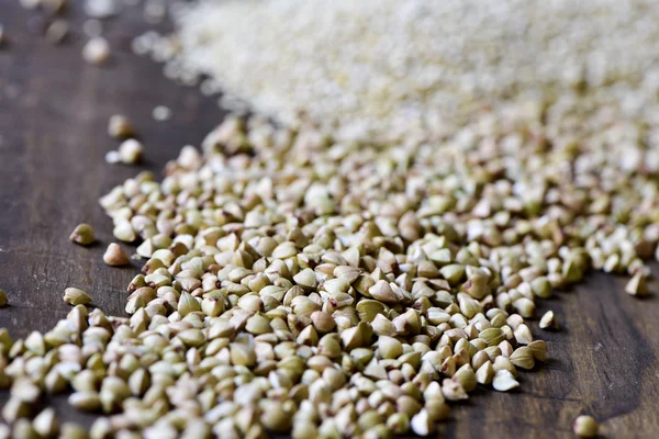 Uncooked buckwheat seeds — Stock Photo, Image