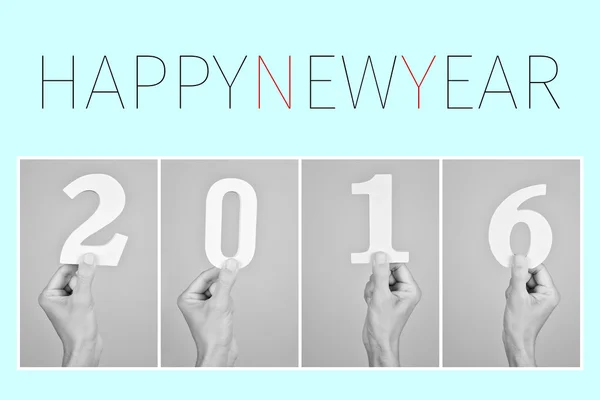 Tekst szczęśliwego nowego roku 2016 — Zdjęcie stockowe