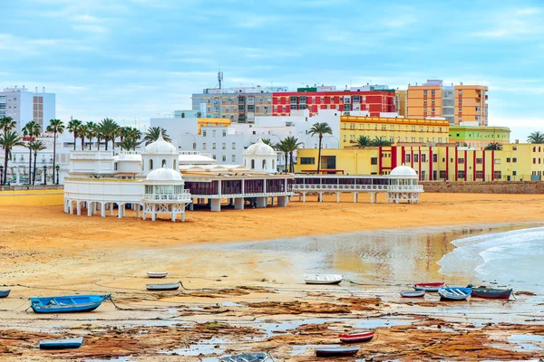 Plaży La Caleta w Cadiz, Hiszpania — Zdjęcie stockowe