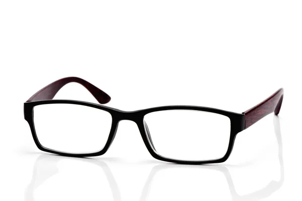 Plastic and wooden rimmed eyeglasses — Stock Photo, Image