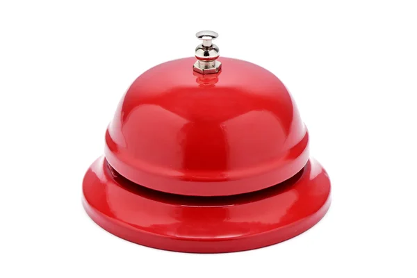 Red hotel reception bell — Stock Photo, Image