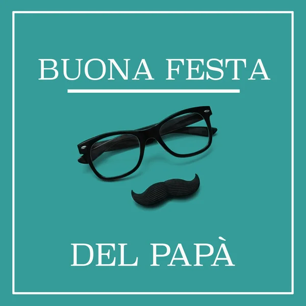 Текст buona фесту дель тато, щасливий день батьків по-італійськи — стокове фото